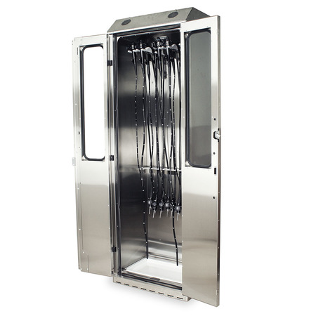 HARLOFF SureDry Stainless Steel 10 Scope Drying Cabinet w/ Standard Key Lock SCSS8030DRDP